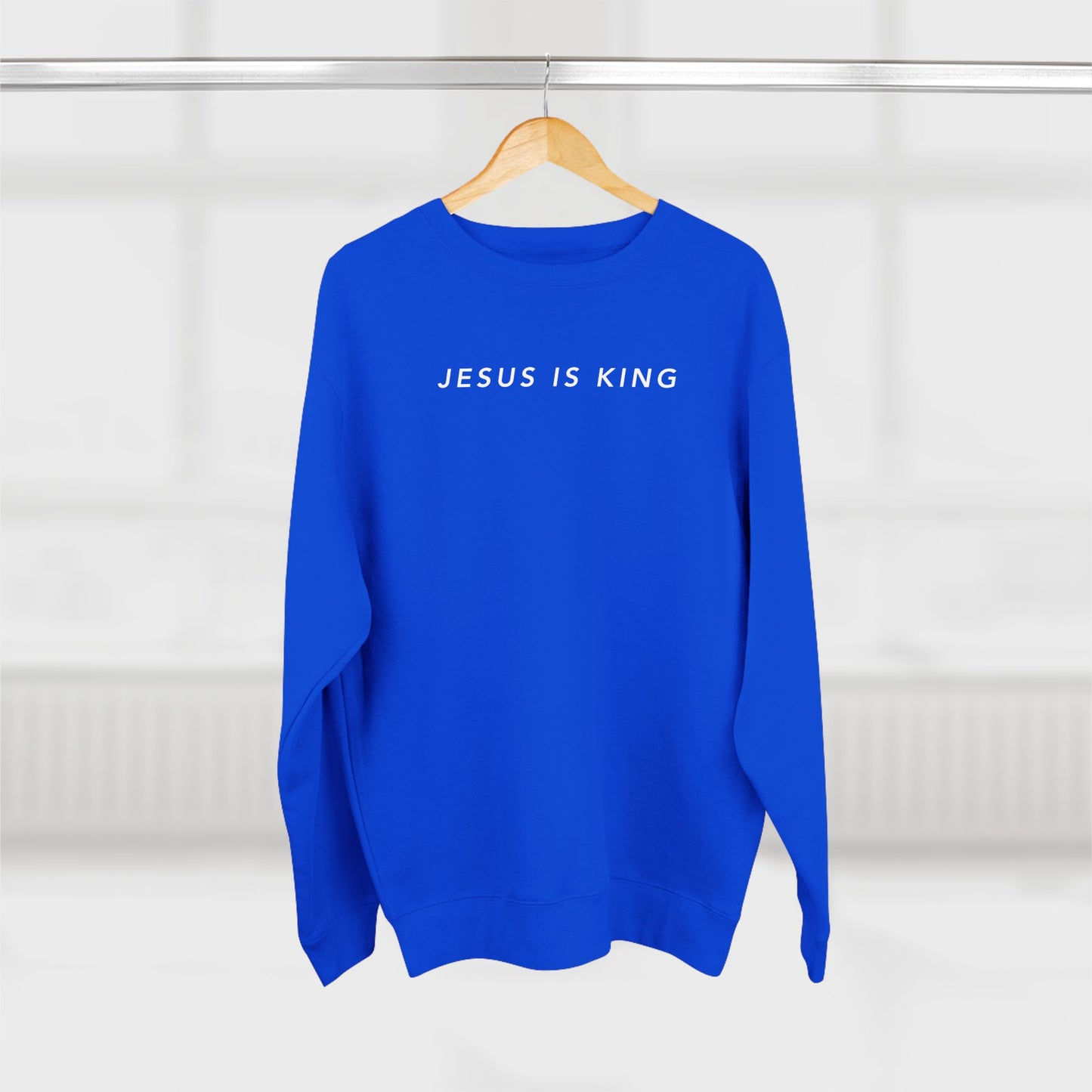 Jesus is King(Graffiti style text on back) - Women's Premium Sweatshirt