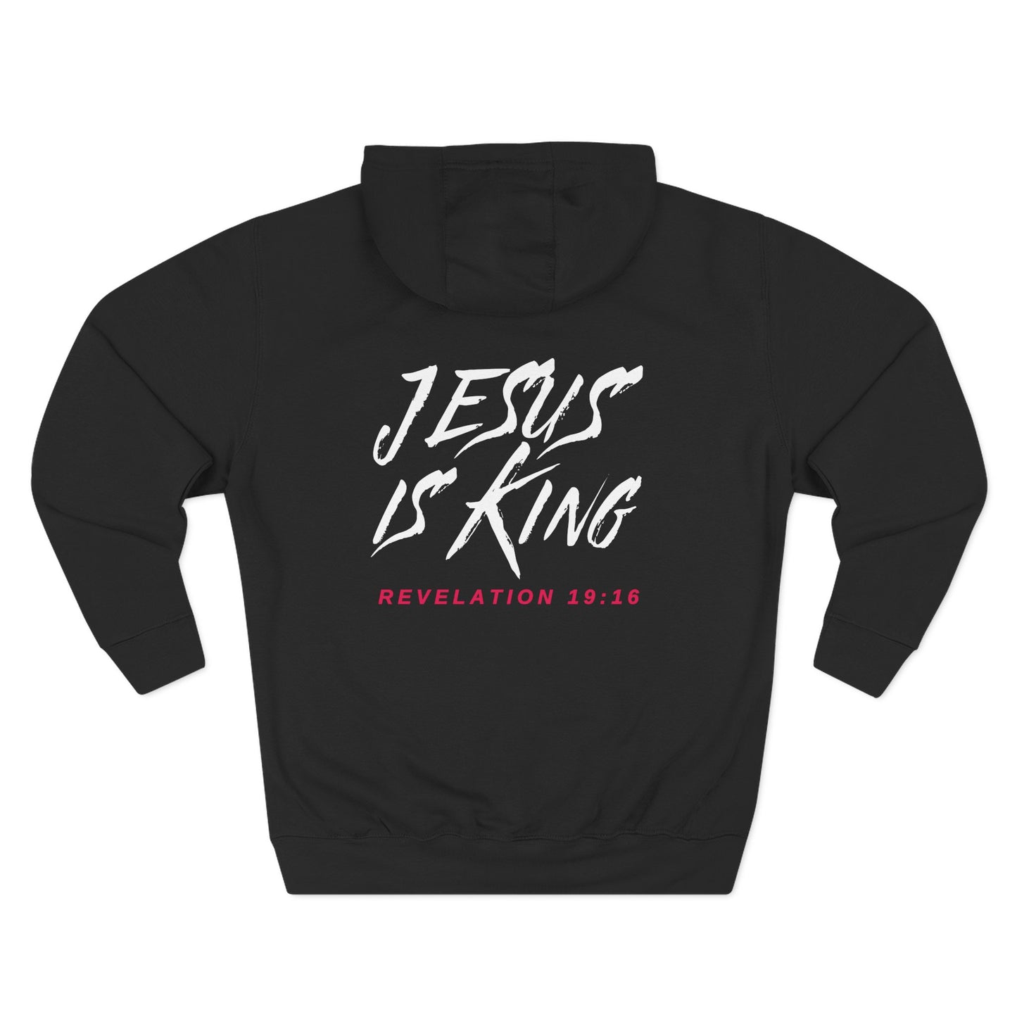 Jesus is King(Graffiti-style font on back) - Women's Premium Hoodie
