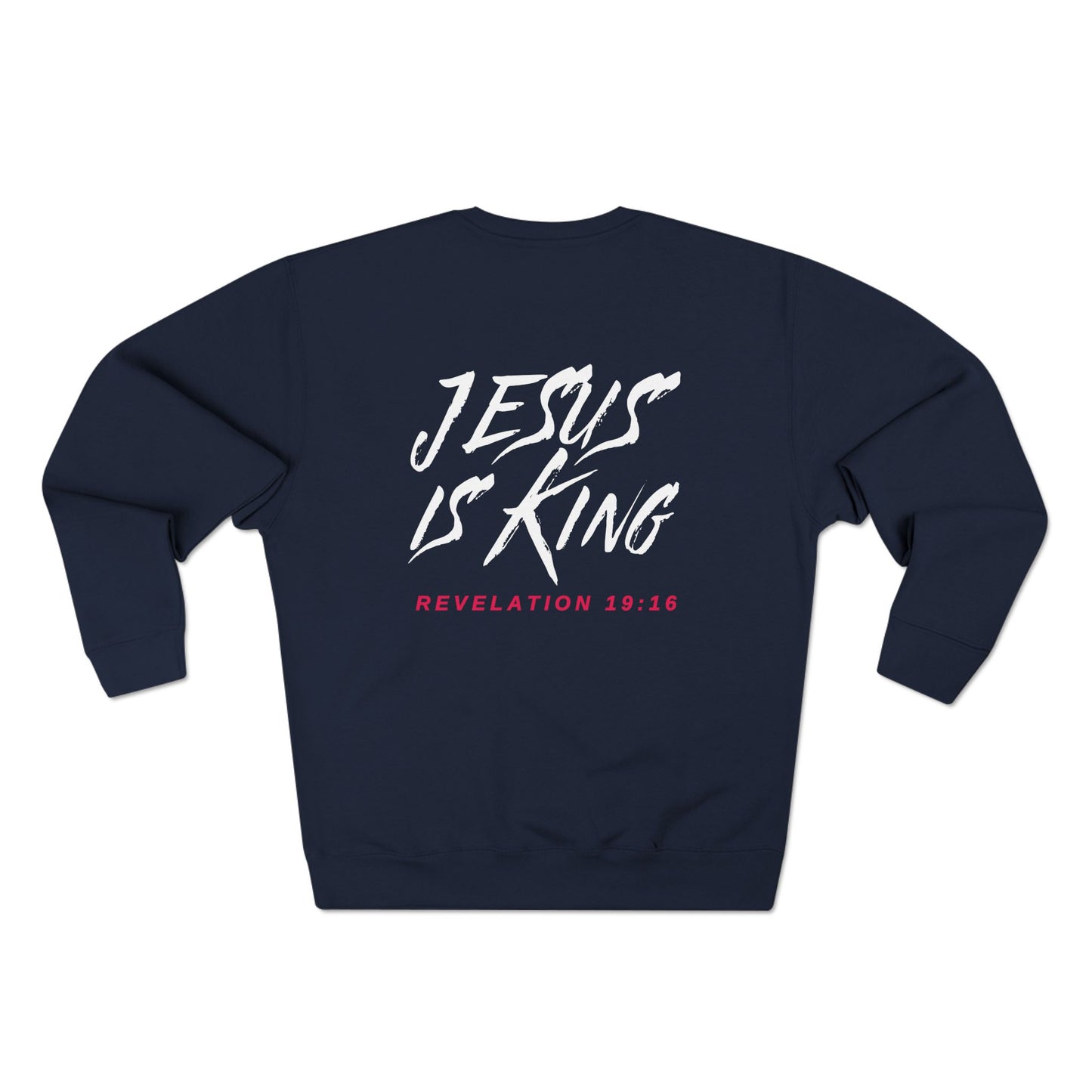Jesus is King(Graffiti style text on back) - Women's Premium Sweatshirt