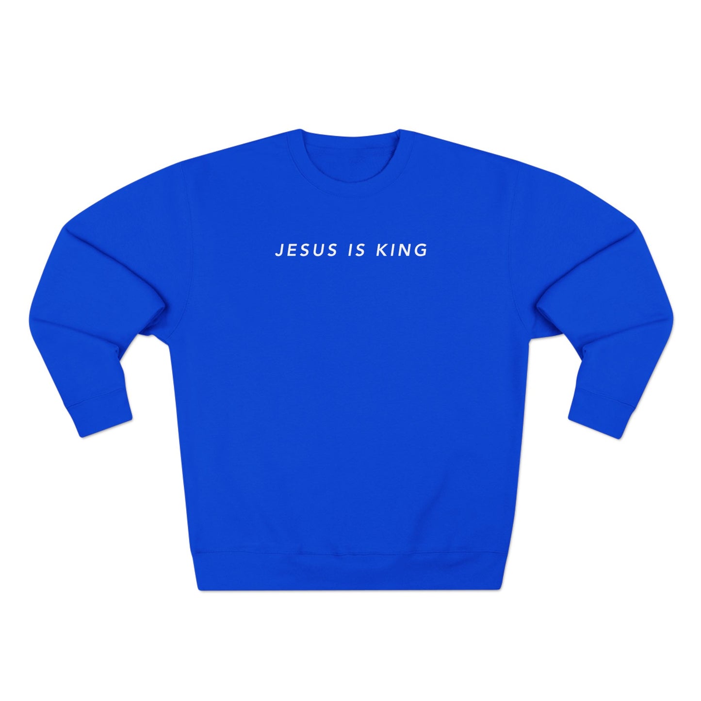 Jesus is King(Graffiti style text on back) - Men's Premium Sweatshirt