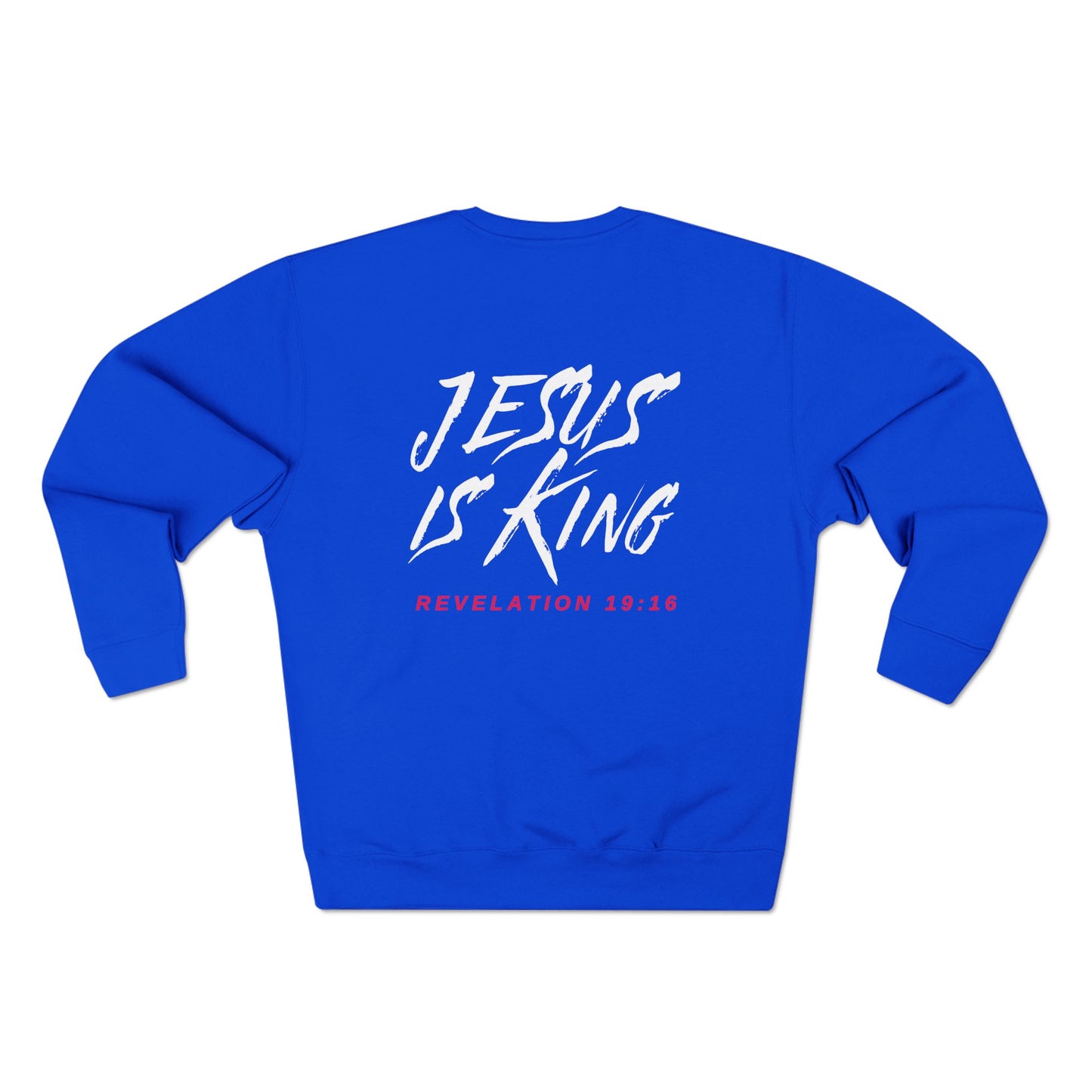 Jesus is King(Graffiti style text on back) - Men's Premium Sweatshirt