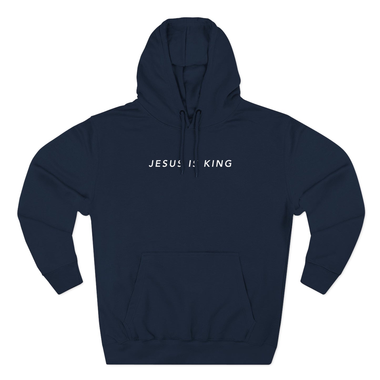 Jesus is King(Graffiti-style font on back) - Men's Premium Hoodie