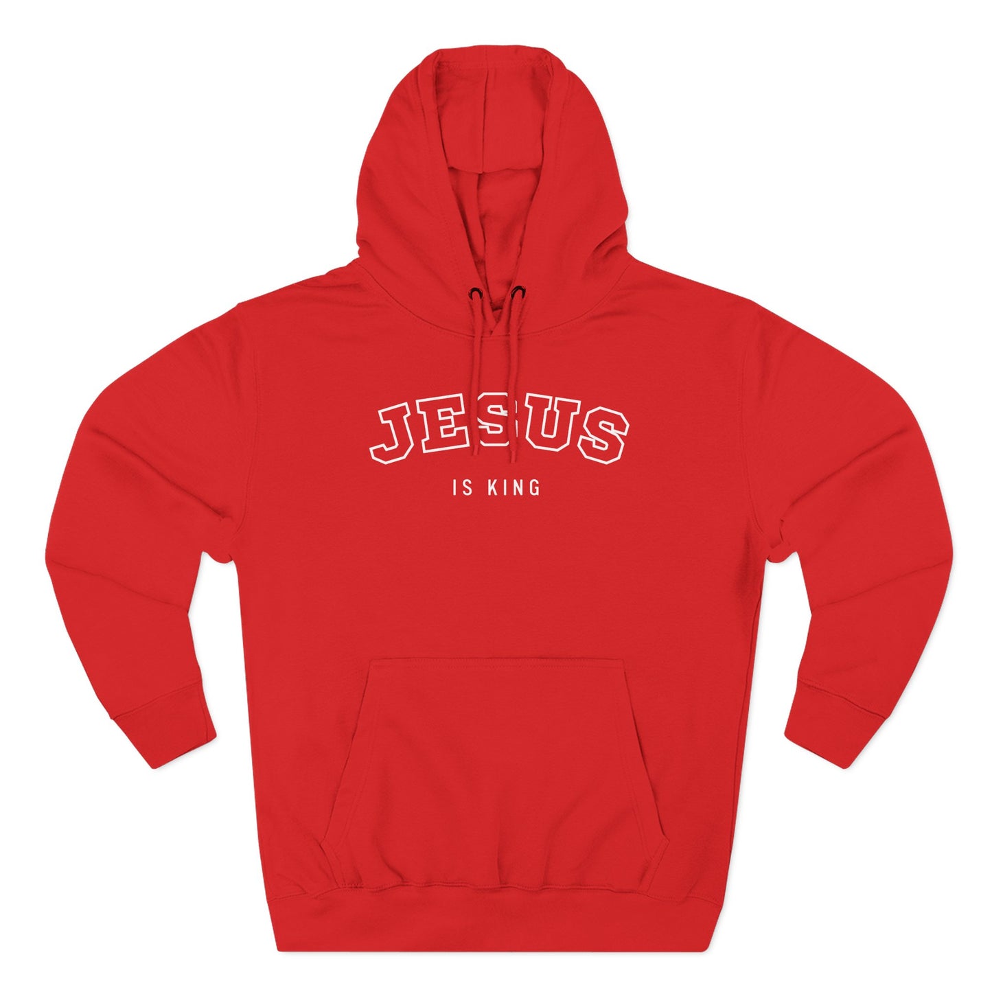 Jesus is king - Varsity-style Women's Premium Hoodie