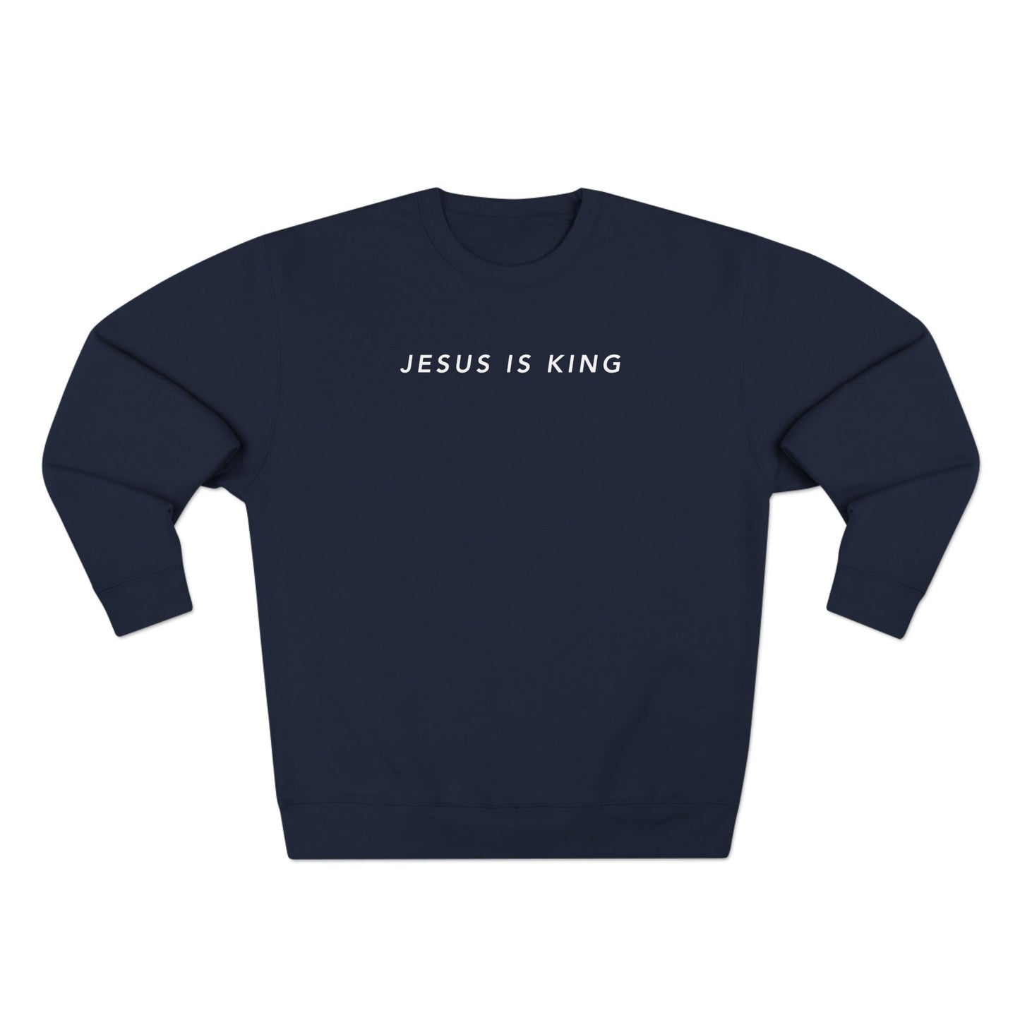 Jesus is King(Graffiti style text on back) - Men's Premium Sweatshirt