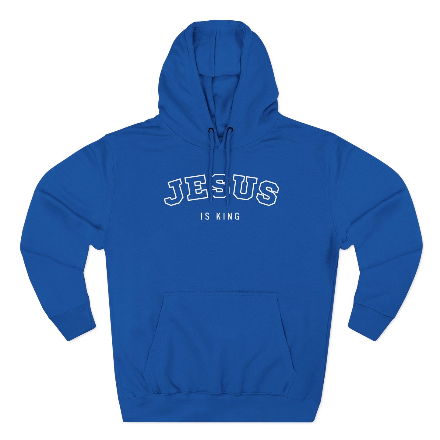 Jesus is king - Varsity-style Men's Premium Hoodie