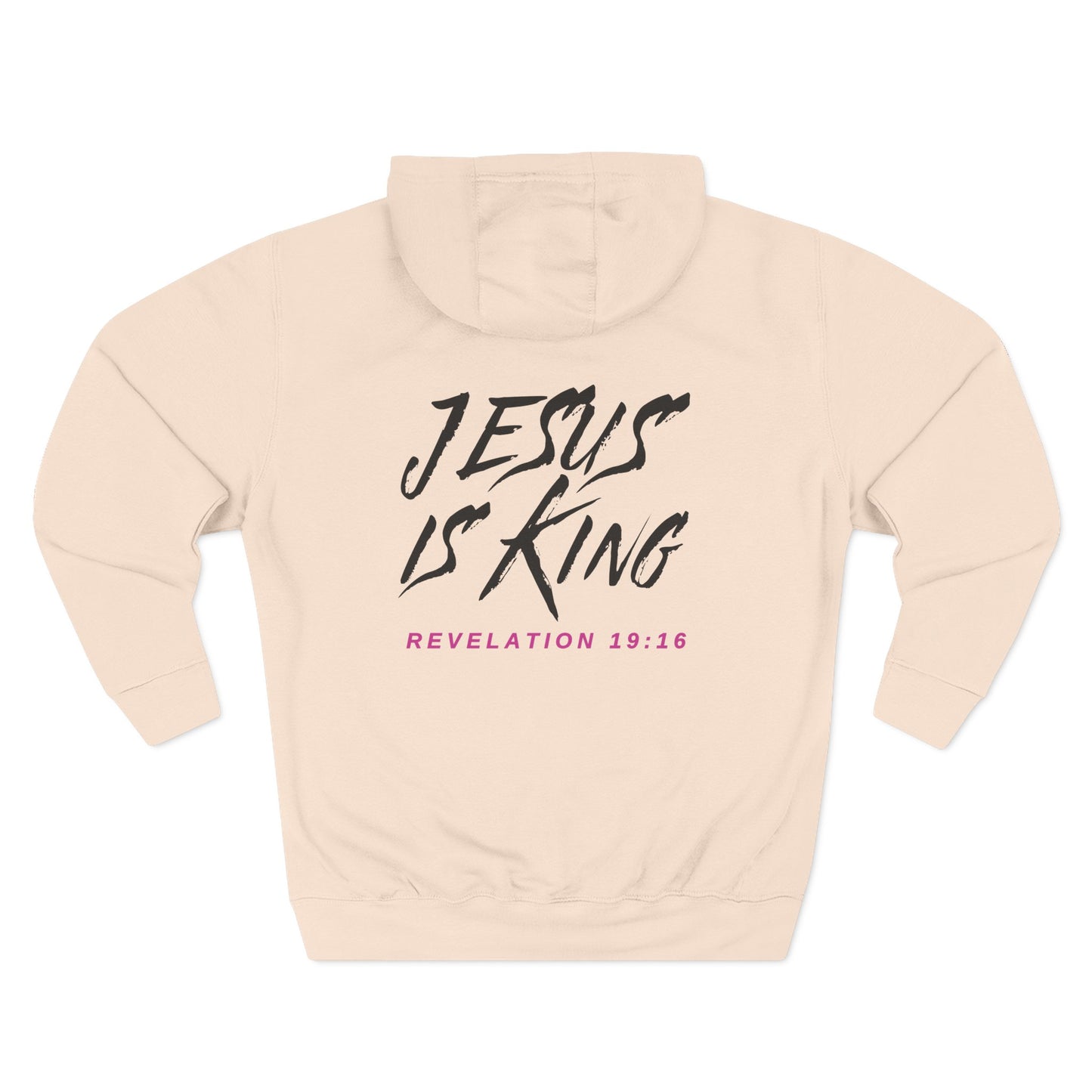 Jesus is King(Graffiti-style font on back) - Women's Premium Hoodie