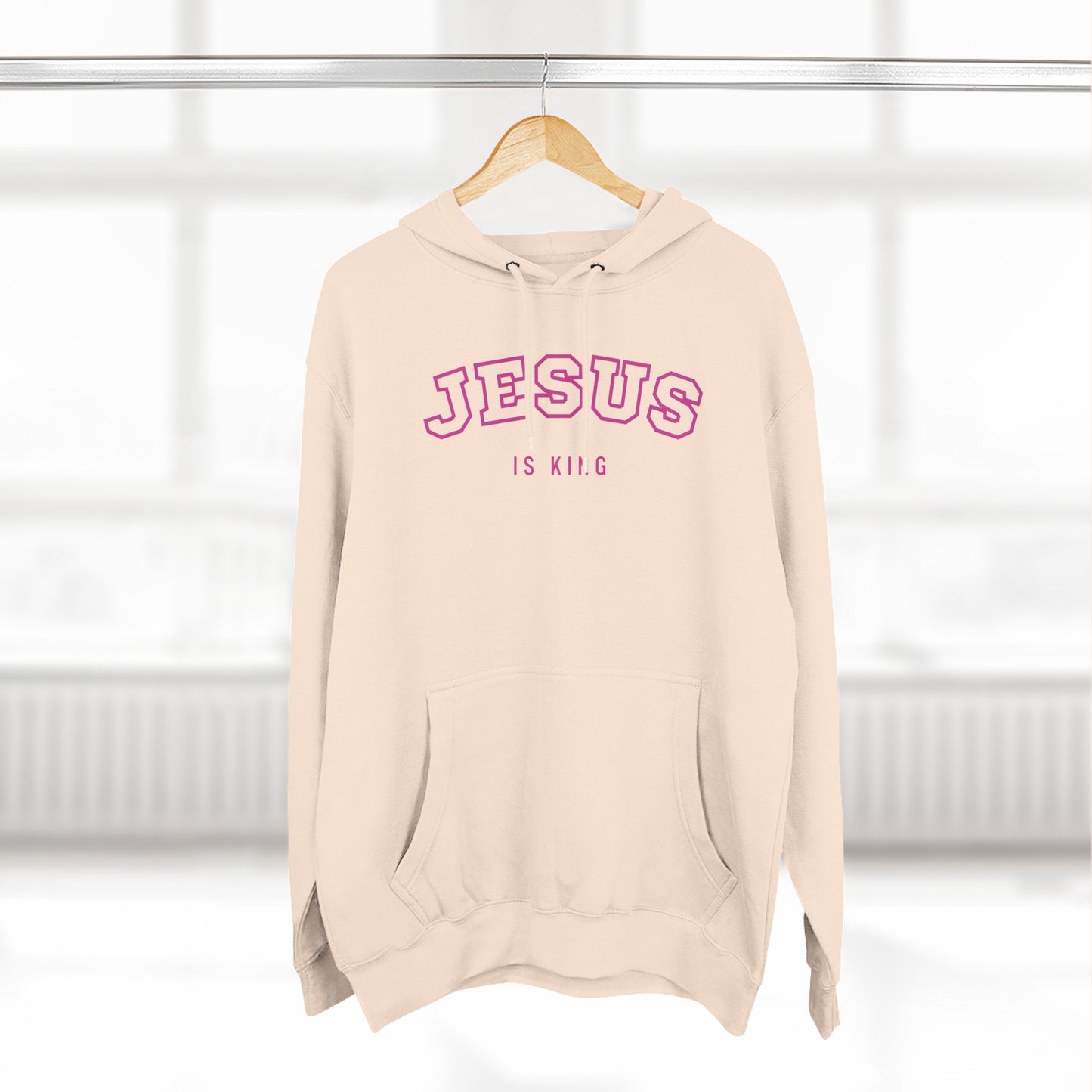 Jesus is king - Varsity-style Women's Premium Hoodie