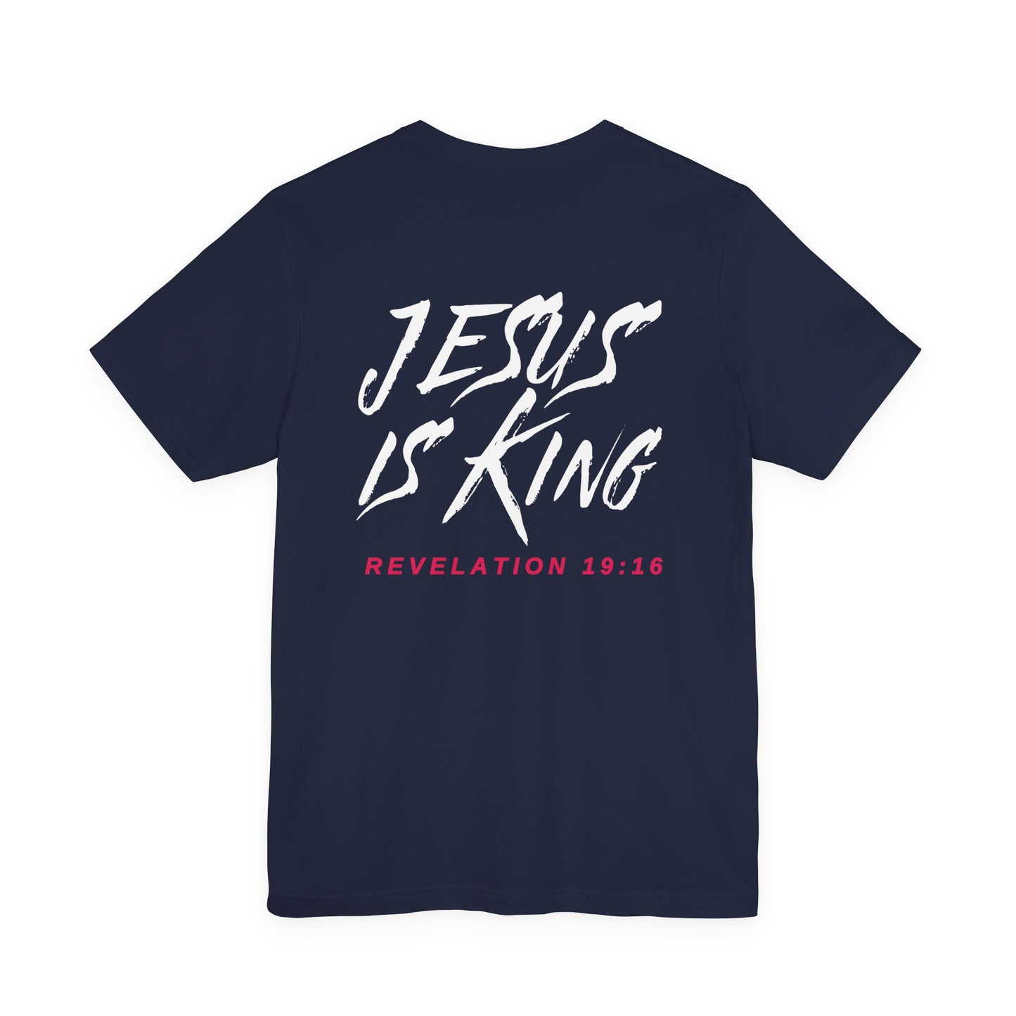 Jesus is King(Graffiti style text on back) - Womens Christian T-Shirt