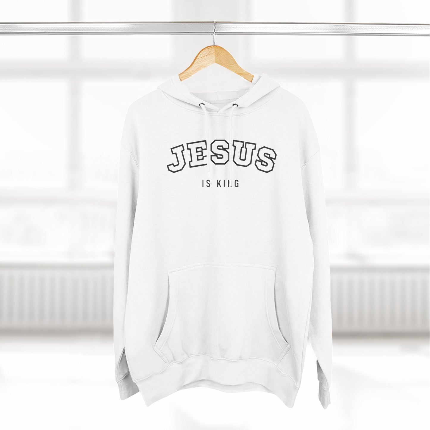 Jesus is king - Varsity-style Women's Premium Hoodie