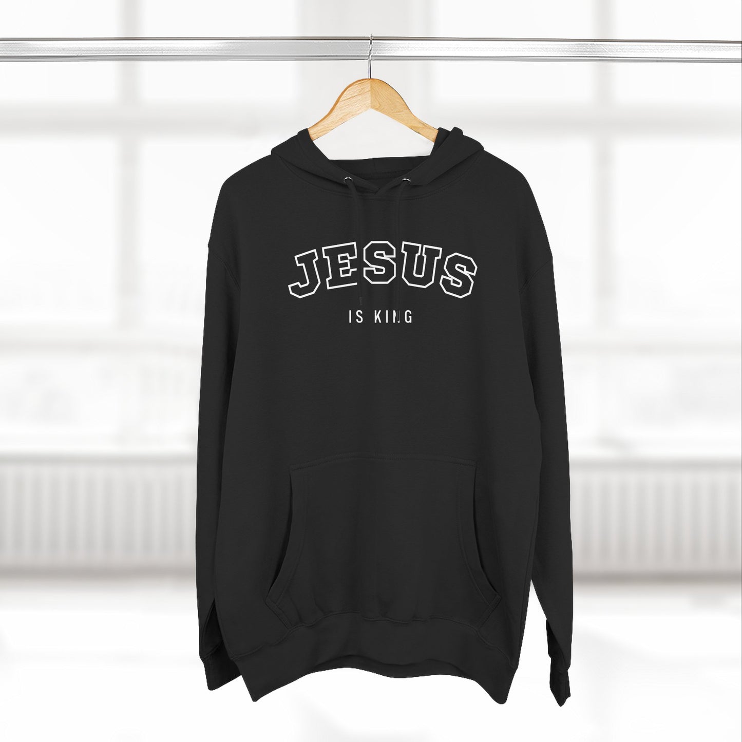Jesus is king - Varsity-style Women's Premium Hoodie