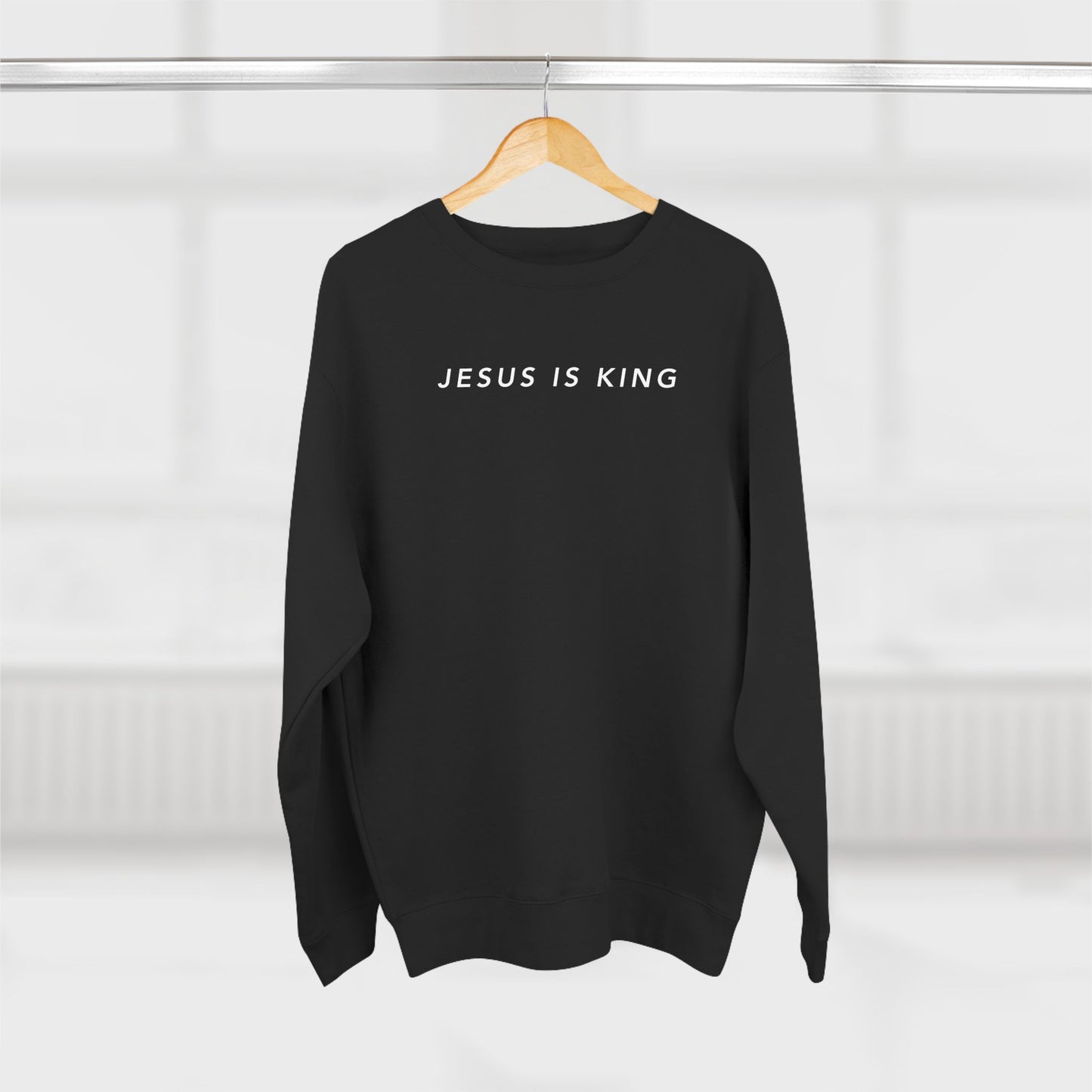 Jesus is King(Graffiti style text on back) - Women's Premium Sweatshirt