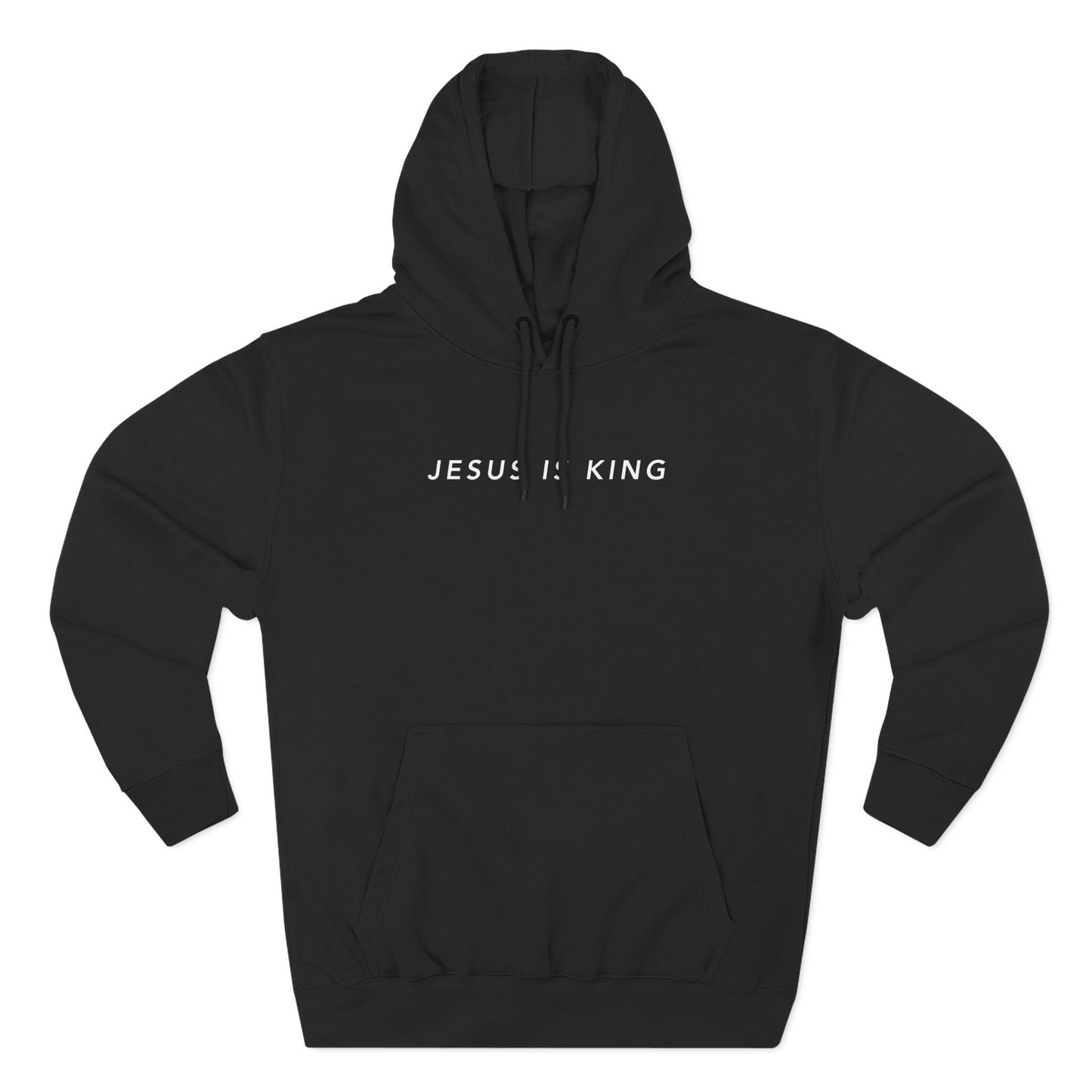 Jesus is King(Graffiti-style font on back) - Men's Premium Hoodie