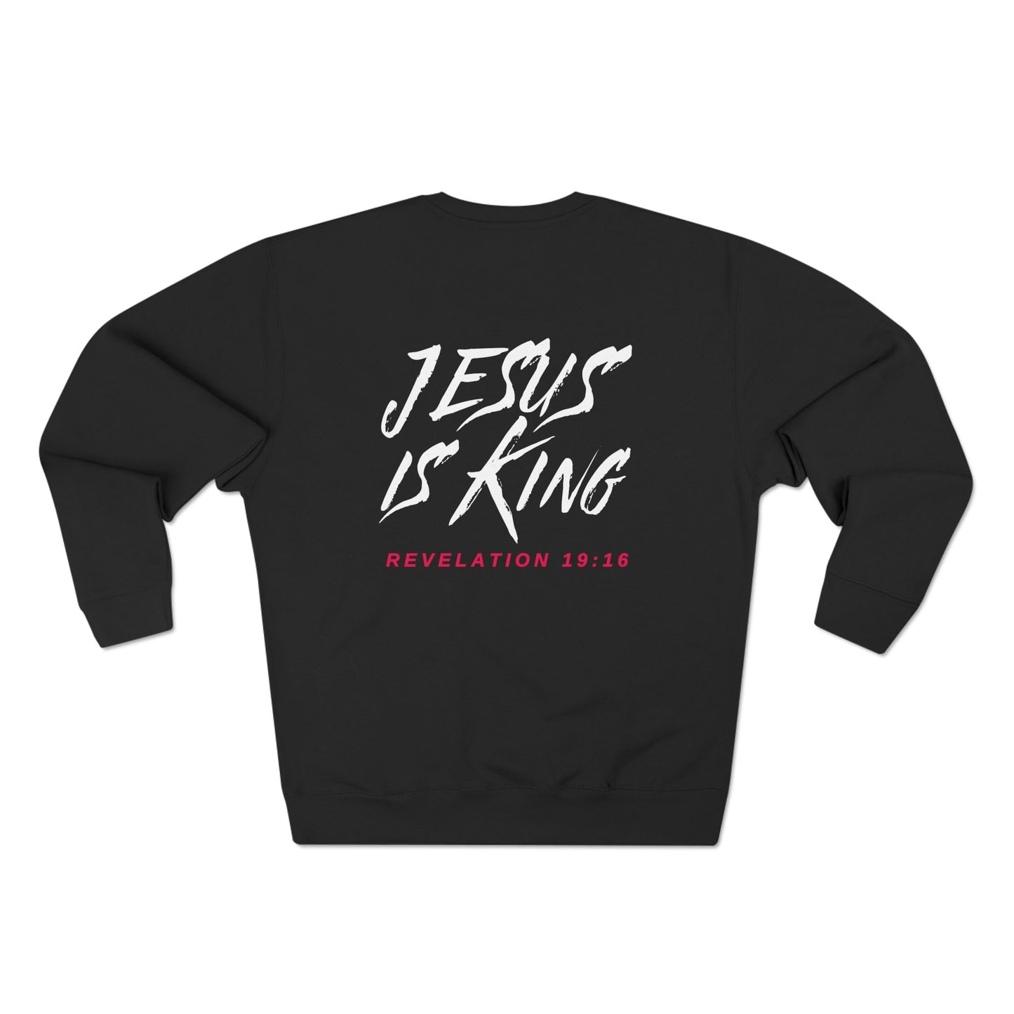 Jesus is King(Graffiti style text on back) - Women's Premium Sweatshirt