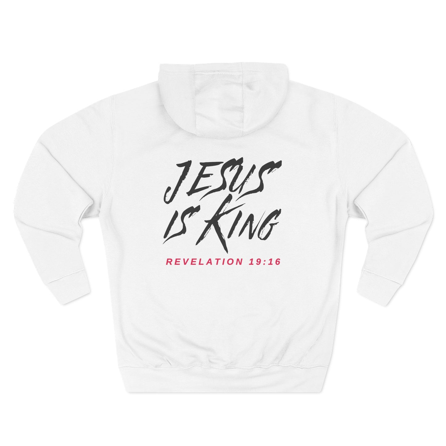 Jesus is King(Graffiti-style font on back) - Men's Premium Hoodie