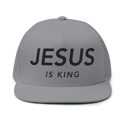 Jesus is King - Embroidered Flat Bill Cap