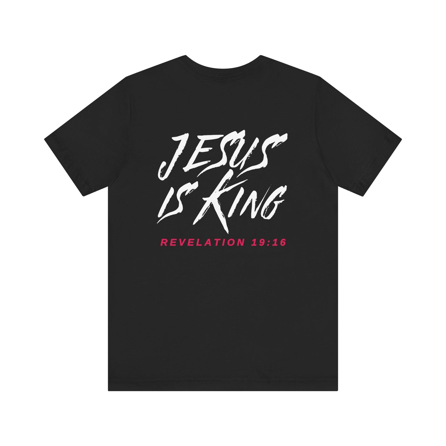Jesus is King(Graffiti style text on back) - Womens Christian T-Shirt