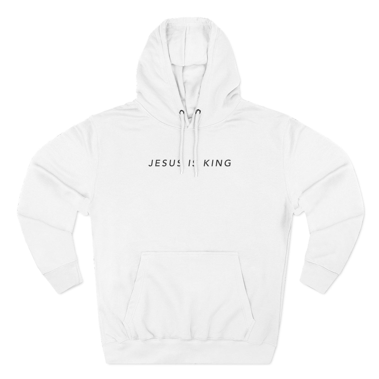 Jesus is King(Graffiti-style font on back) - Women's Premium Hoodie