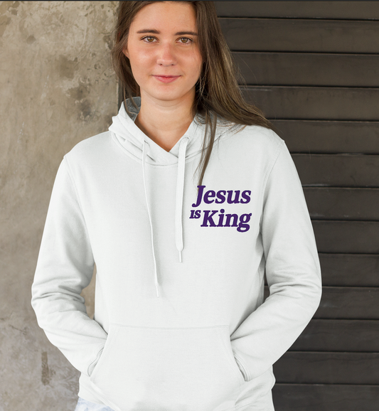 Jesus is King(Portrait Image of Jesus) - Women's Premium Hoodie