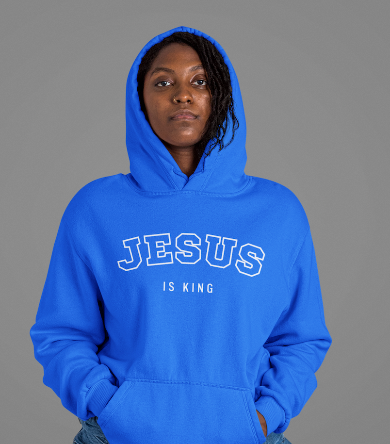 Jesus is king - Varsity-style Women's Premium Hoodie
