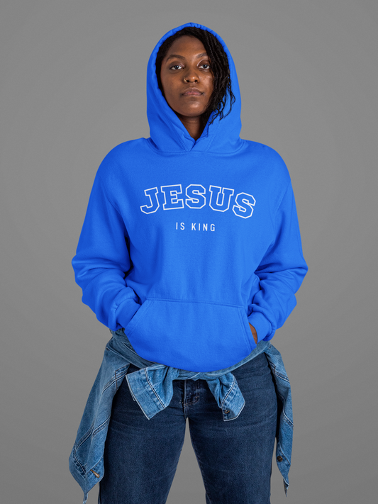 Jesus is king - Varsity-style Women's Premium Hoodie