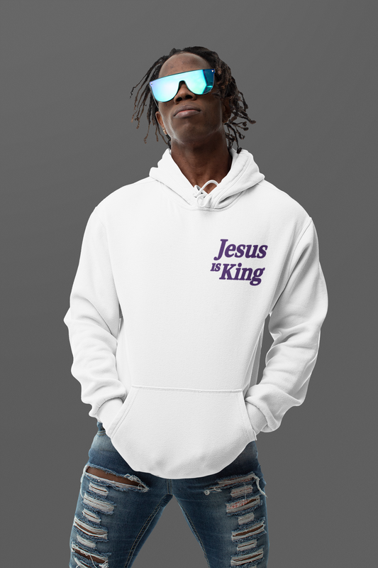 Jesus is King(Portrait Image of Jesus) - Men's Premium Hoodie