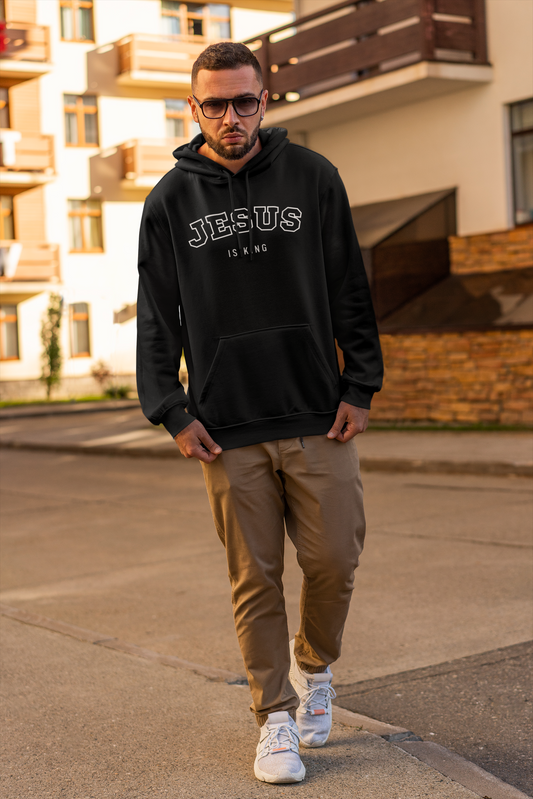 Jesus is king - Varsity-style Men's Premium Hoodie