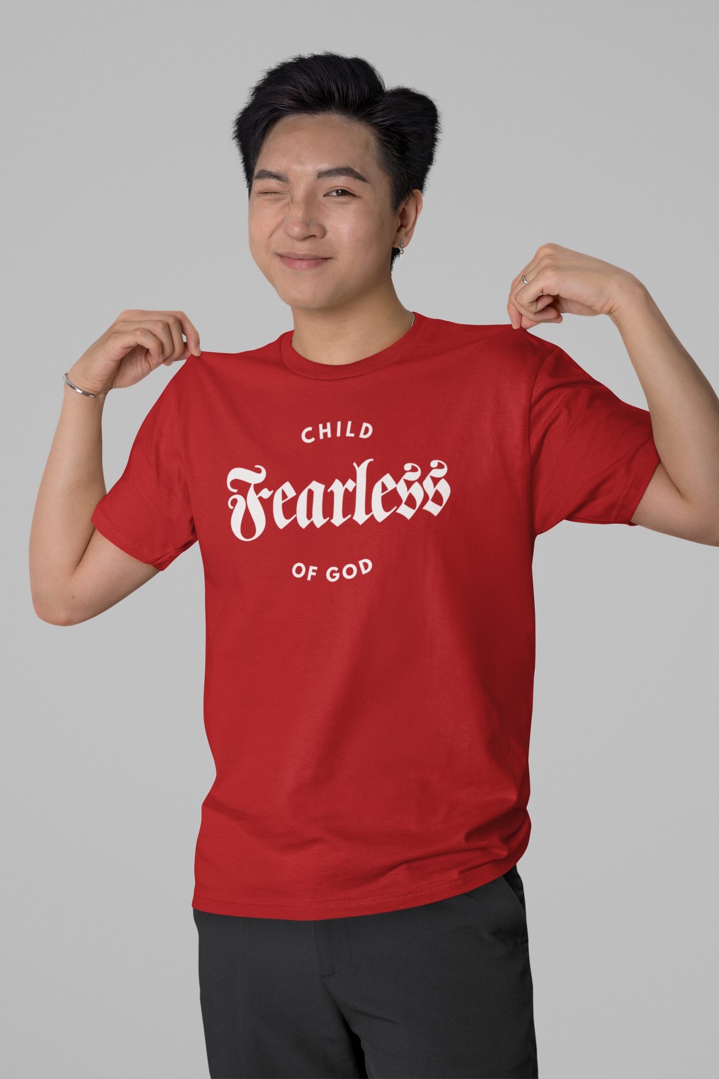 Fearless Child of God – Mens Christian T-Shirt