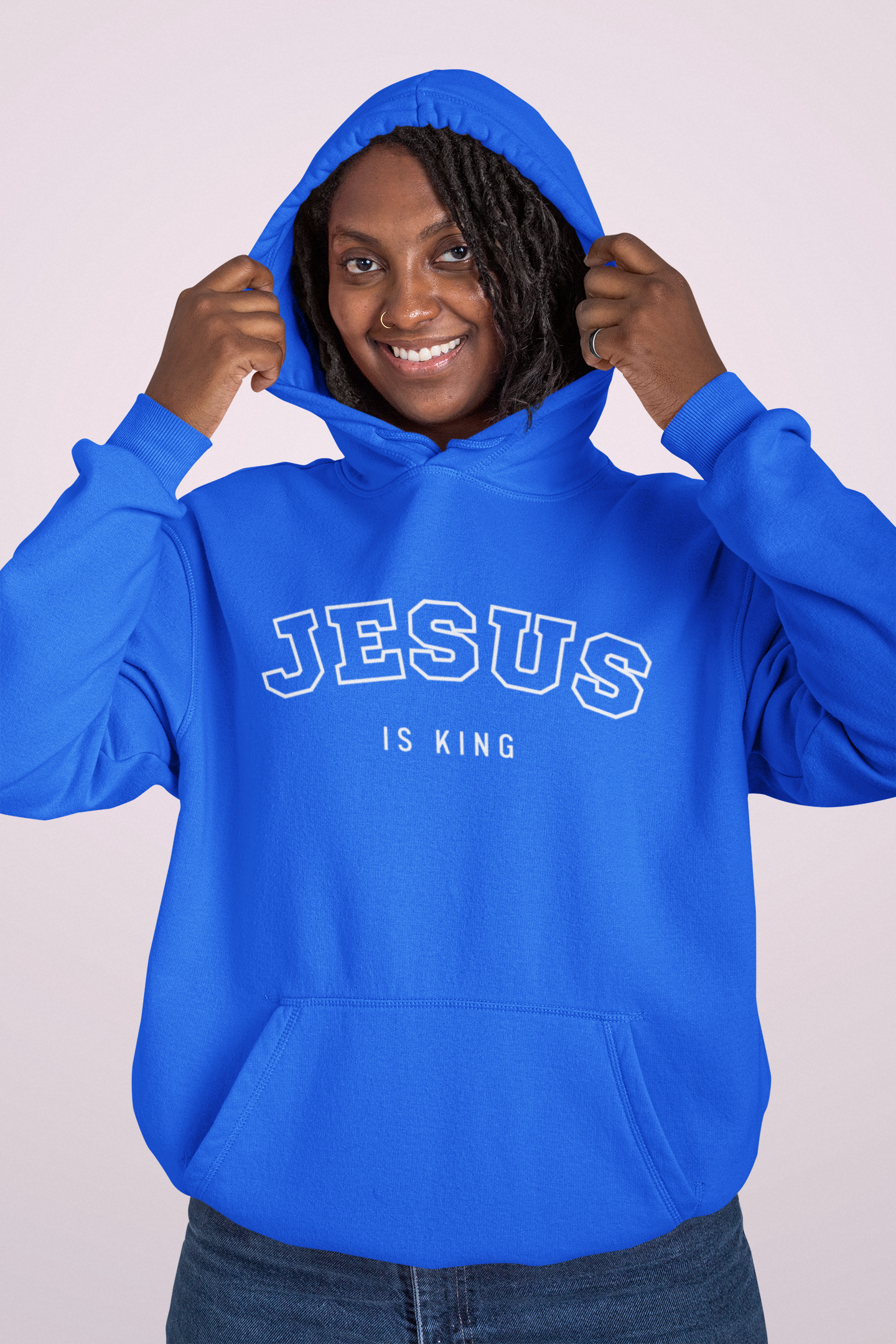 Jesus is king - Varsity-style Women's Premium Hoodie
